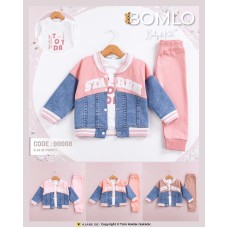 BOMLO 90008  STARBM SÜZİNELİ COLLEGE KIZ 3LÜ TK 6-24 AYL