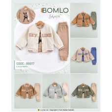 BOMLO 90017 SKYLINE NAKIŞLI CEKET 3LÜ TAKIM 6-24 AYLIK