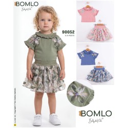 BOMLO 90052 ÇİÇEKLİ BALON ETEKLİ 2Lİ TAKIM