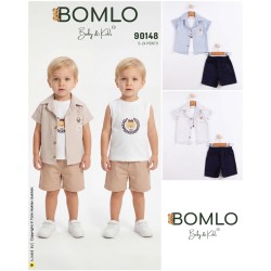 BOMLO 90148 DREAMS DAY ETİKETLİ GÖMLEK 3LÜ TAKIM ERKEK YAZ