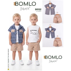 BOMLO 90152 NEW YORK GÖMLEK 3 LÜ TK ERKEK YAZ