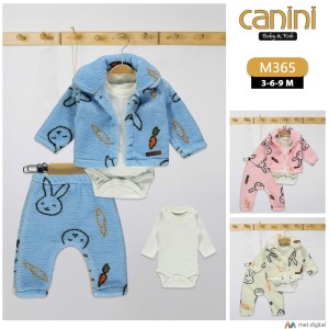 CANINI 365 WELSOFT TAVŞAN DESEN 3LÜ TAKIM 3-6-9 