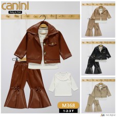 CANINI 368 DERİ PANTOLONLU ÜÇLÜ TK 123 YAŞ 