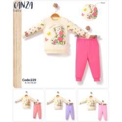 CANZA 229 ÇIÇEKLI SÜZINELI TAKIM