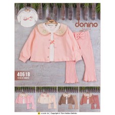 DONINO 40618 DANTEL YAKA 3LÜ TAKIM 9-36 AY