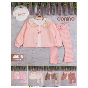 DONINO 40618 DANTEL YAKA 3LÜ TAKIM 9-36 AY