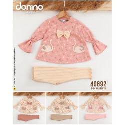 DONINO 40692 KUĞU BASKI 2LI KIZ TAKIM
