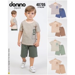 DONINO 40705 ÇIZGI BASKILI 2LI TAKIM 2-5 YAŞ