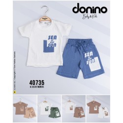 DONINO 40735 SEA OF AND SUN BASKILI TŞÖRT 2Lİ TKIM 6-24 AY