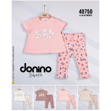 DONINO 40750 ÇIÇEK BASKI 2LI TAKIM 6-24 AY