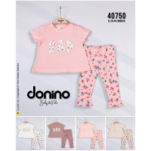DONINO 40750 ÇIÇEK BASKI 2LI TAKIM 6-24 AY