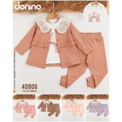DONINO 40806 YAKA DANTEL HIRKA KIZ 3LÜ TAKIM
