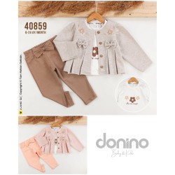 DONINO 40859 SIMLI FIYONKLU HIRKA 3LÜ KIZ TAKIM