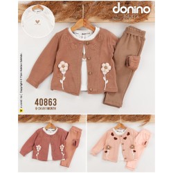 DONINO 40863 KALP SÜZENE TRIKO HIRKA 3LÜ KIZ TAKIM

