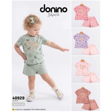 DONINO 40929 KALP SÜZENE 2LI KIZ TAKIM 6-24 AY YAZ