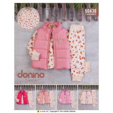 DONINO 50436 ÇIÇEK ŞIŞME YELEK KIZ 9-36 AY 3L