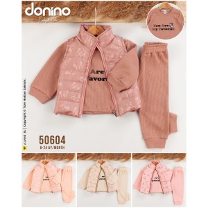 DONINO 50604 CUTE DİJİTAL BASKILI YELEK 3LÜ TAKIM 6-24