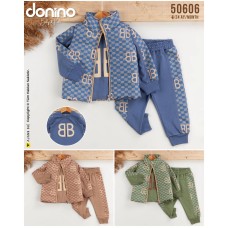DONINO 50606 BB ZİNCİR DİJİTAL BASKILI YELEK 3LÜ TAKIM