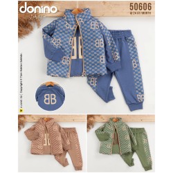 DONINO 50606 BB ZİNCİR DİJİTAL BASKILI YELEK 3LÜ TAKIM