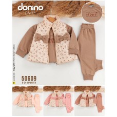 DONINO 50609 KALP DİJİTAL BASKILI YELEK 3LÜ TAKIM 6-24