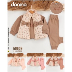 DONINO 50609 KALP DİJİTAL BASKILI YELEK 3LÜ TAKIM 6-24