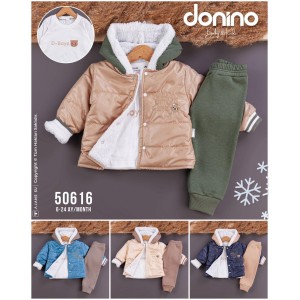 DONINO 50616 HELLO LITTLE ONE NAKIŞLI MONT 3LÜ TAKIM ERKEK
