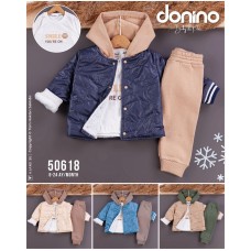 DONINO 50618 BAKLAVA DESENLİ MONT 3LÜ TAKIM ERKEK