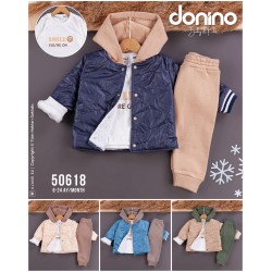DONINO 50618 BAKLAVA DESENLİ MONT 3LÜ TAKIM ERKEK