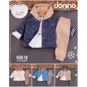 DONINO 50618 BAKLAVA DESENLİ MONT 3LÜ TAKIM ERKEK