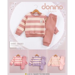DONINO 60283 O ARMALI ÇİZGİLİ BASKILI 3İP ŞARDONLU 2Lİ TAK
