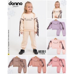 DONINO 60301 O ROMANTİC BASKILI 3İP ŞARDONLU 2Lİ TAKIM KIZ