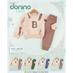 DONINO 60355 B BOY BASKILI 3İP ŞARDONLU 2Lİ TAKIM ERKE 