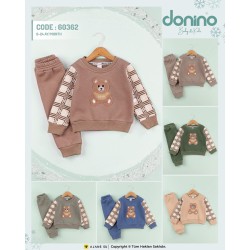 DONINO 60362 KARELİ KOLLAR 3İP ŞARDONLU 2Lİ TAKIM ERK