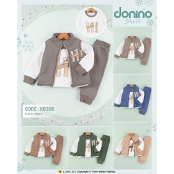 DONINO 60398 3IP ŞARDONLU HIRKALI 3LÜ TAKIM