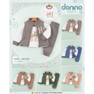 DONINO 60398 3IP ŞARDONLU HIRKALI 3LÜ TAKIM