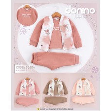 DONINO 60404 3IP ŞARDONLU HIRKALI 3LÜ TAKIM