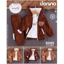 DONINO 60409 AYI SUZINELI WELSOFTLU KADIFE 3LÜ TAKIM