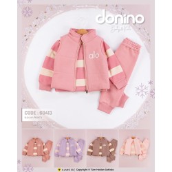DONINO 60413 3IP ŞARDONLU HIRKALI 3LÜ TAKIM