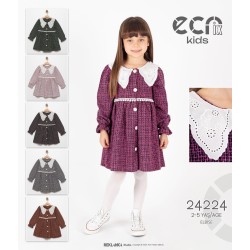ECRIX 24224 BRODE YAKA ELBISE 2-5 YAŞ