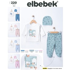 ELBEBEK 220 ŞAPKALI PATIKLI ELDIVENLI  TK