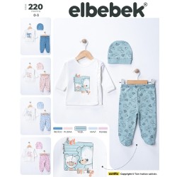 ELBEBEK 220 ŞAPKALI PATIKLI ELDIVENLI  TK