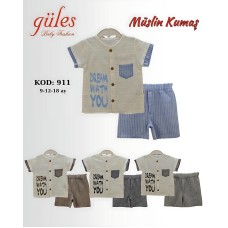 GÜLES 911 ÇIZGILI MUSLIN ERKEK TK