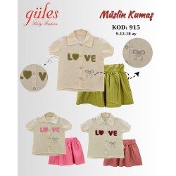 GÜLES 915 ETEKLI LOVE MUSLIN KIZ TKM