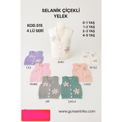GÜNSAN 0515 ÇIÇEKLI YELEK X4