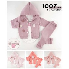 HOPY KIDS 1007 ÇIÇEKLI SÜZENE 3LÜ PENYE TAKIM 