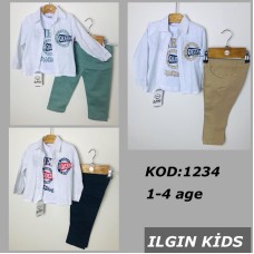 ILGIN 1234 GÖMLEK T-SHIRT 3LÜ ERKEK TAKIM
