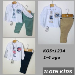 ILGIN 1234 GÖMLEK T-SHIRT 3LÜ ERKEK TAKIM
