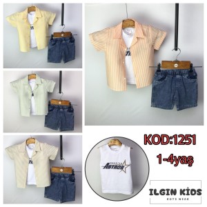 ILGIN 1251 GOFRET GÖMLEK 3LÜ TAKIM