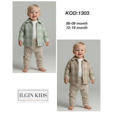 ILGIN 1303 GÖMLEKLI ÜÇLÜ 6-9-12-18 AY