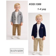 ILGIN 1306 GABARDİN CEKET ÜÇLÜ TKM 1-2-3-4 YAŞ